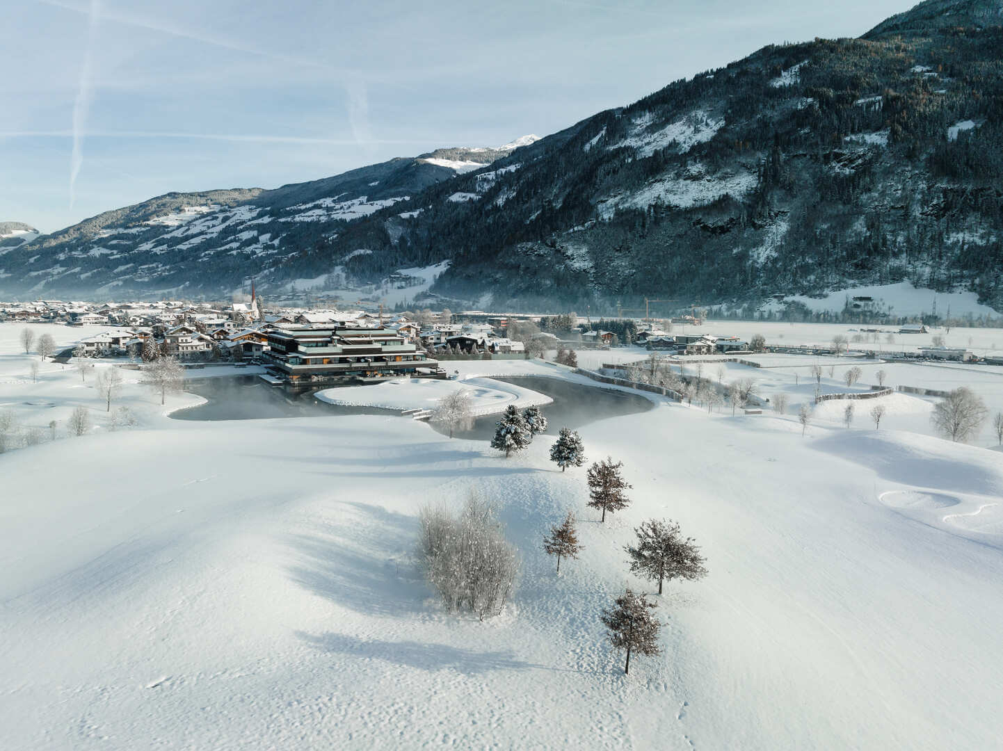 Winter view-drone-18-Sportresidenz Zillertal